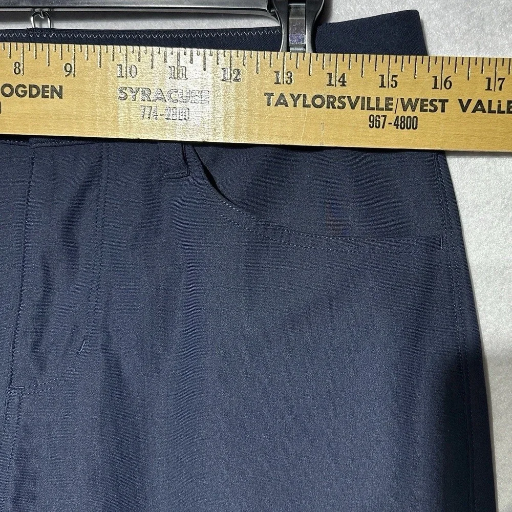 Vuori Pants Men 32 Short Slim Ink Navy Meta Ankle Stretch Comfort Office Outdoor